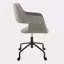 Chaise de bureau contemporaine réglable en métal et tissu-850052897