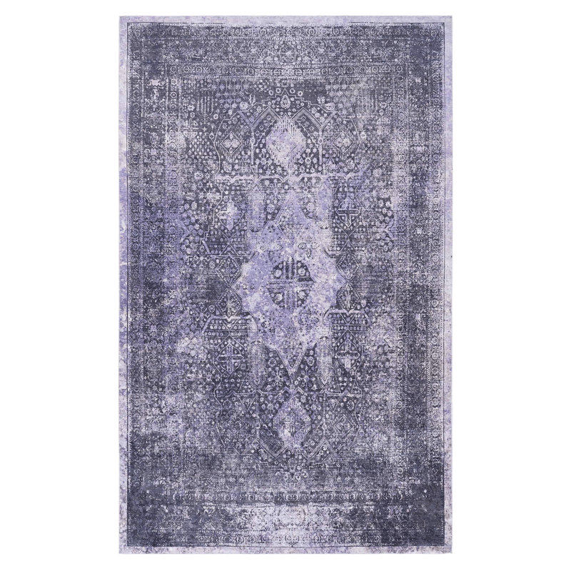 Washable Area Rug 6X9, Non-Slip Backing, Non-Shedding For Bedroom, Living Room, Kitchen, Dining Room - Stable Footing And Secure