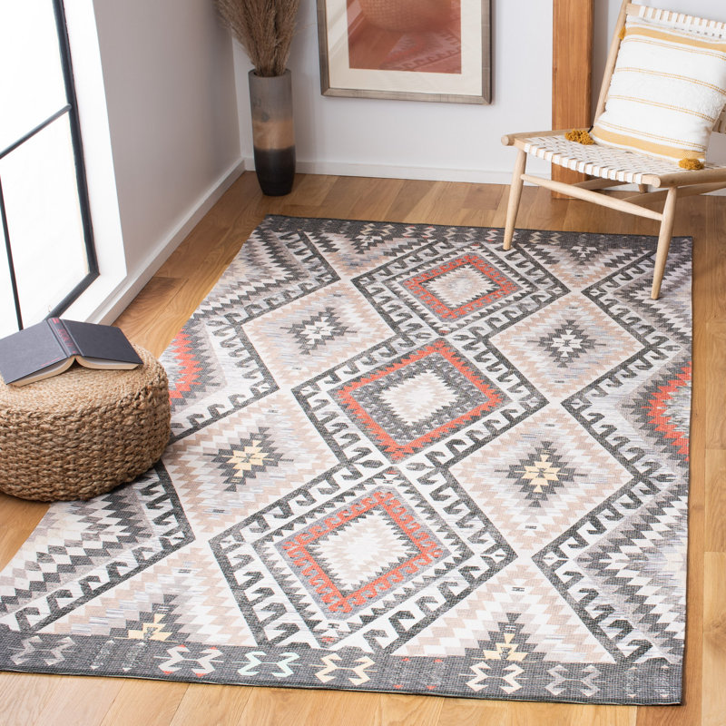 Annalee Hand Woven Southwestern Indoor/Outdoor Rug, Rectangle 4' x 6'