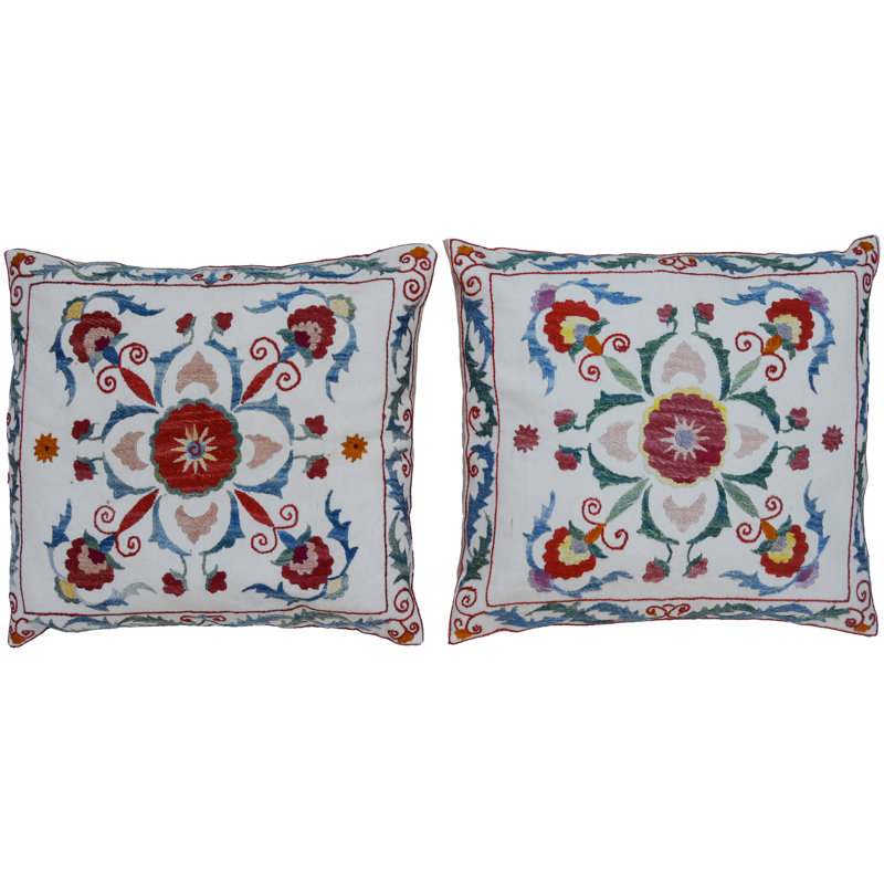 Lumbar Pillow Cover & Insert, Red/Pink/White