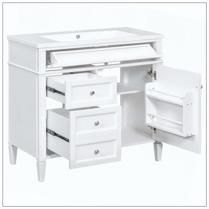 Meuble-lavabo à 2 tiroirs Modern Modern, Blanc