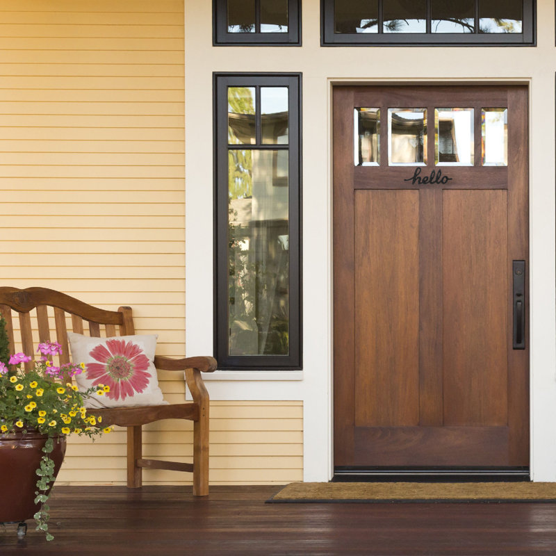 «Hello Door Greeting», Noir mat