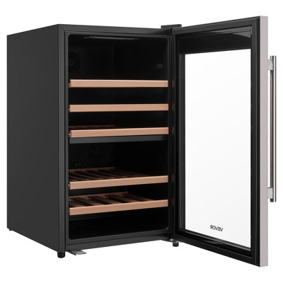 52 Bottle Wine Fridge, Freestanding Wine Cooler Refrigerator, Dual Zone Cooler, 41℉ to 65℉ Adjustable Temp Mini Cellar, Glass Door, For Home Office Bar, Red White Champagne or Sparkling Wines