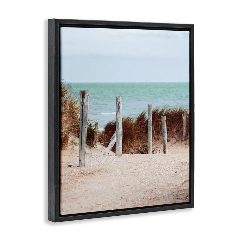 Cadre flottant Capricieuse Dreams Beach Coast, design par Marcus Prime, Cadre flottant noir de jais, H 21 po x l 17 po