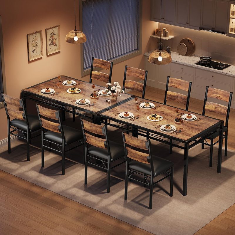 Dining Table Set, Wood Kitchen Table, Brown