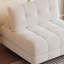 Canapé-lit modulaire en velours blanc crème-1432860761