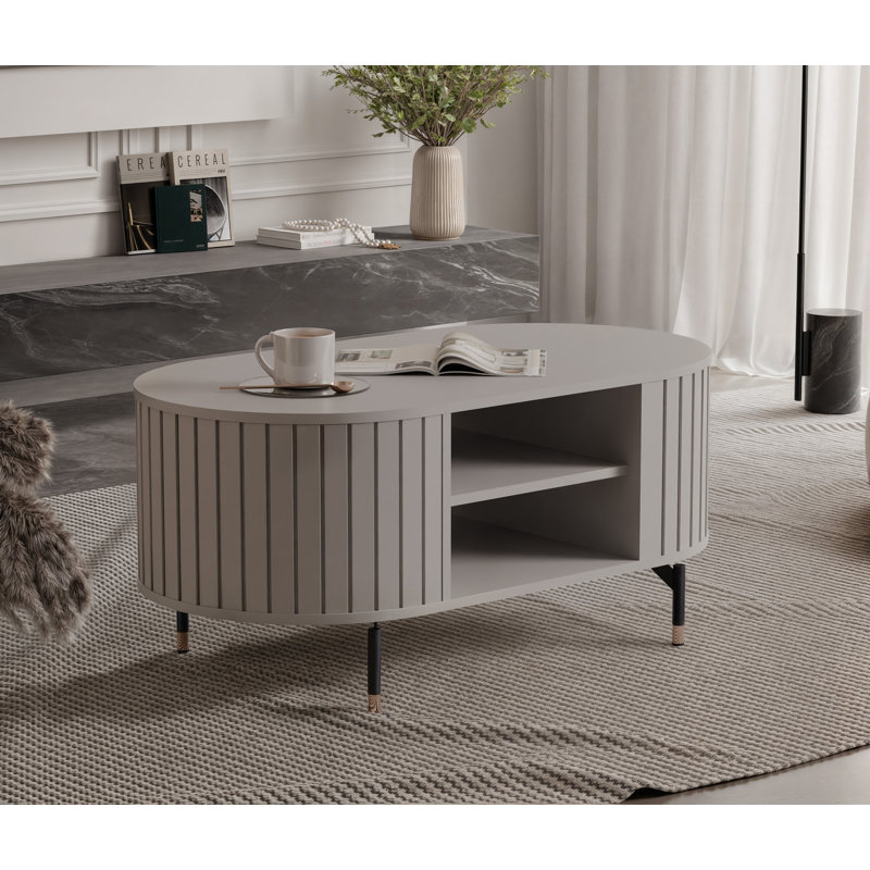 Rosebrugh Coffee Table with Storage, Beige