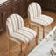 Tabourets de bar et de comptoir rembourrés H 27,36 po, ensemble de 6 chaises d'îlot de cuisine modernes avec structure en métal -130898637-131405094