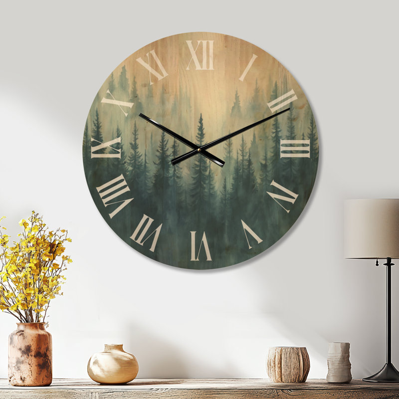 Grande horloge murale en bois, Large