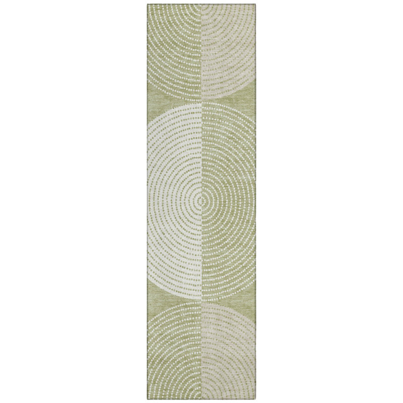 Machine Washable Indoor/Outdoor Howle ACN2281 Geometric Rug, Runner 2'3" x 7'6"