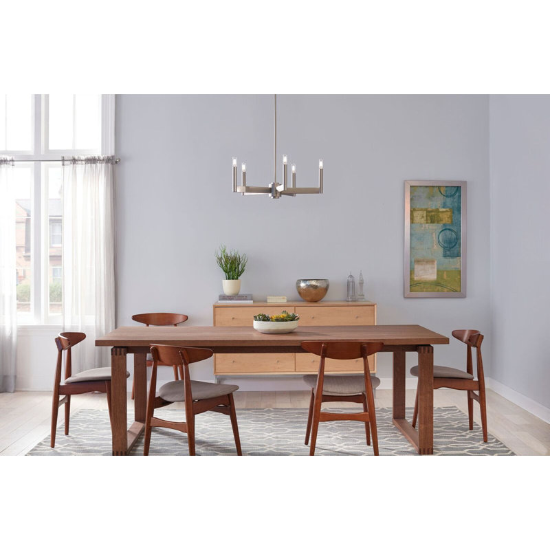 Lamarco 5 - Light Dimmable Classic / Traditional Chandelier, Brushed Nickel
