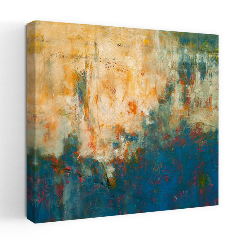 Art respirant abstrait contemporain, H 18 po x l 18 po