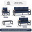 Ensemble de mobilier d'extérieur pour 7 personnes en aluminium, ensemble de conversation avec coussins en oléfine, table basse, repose-pieds-1783183680
