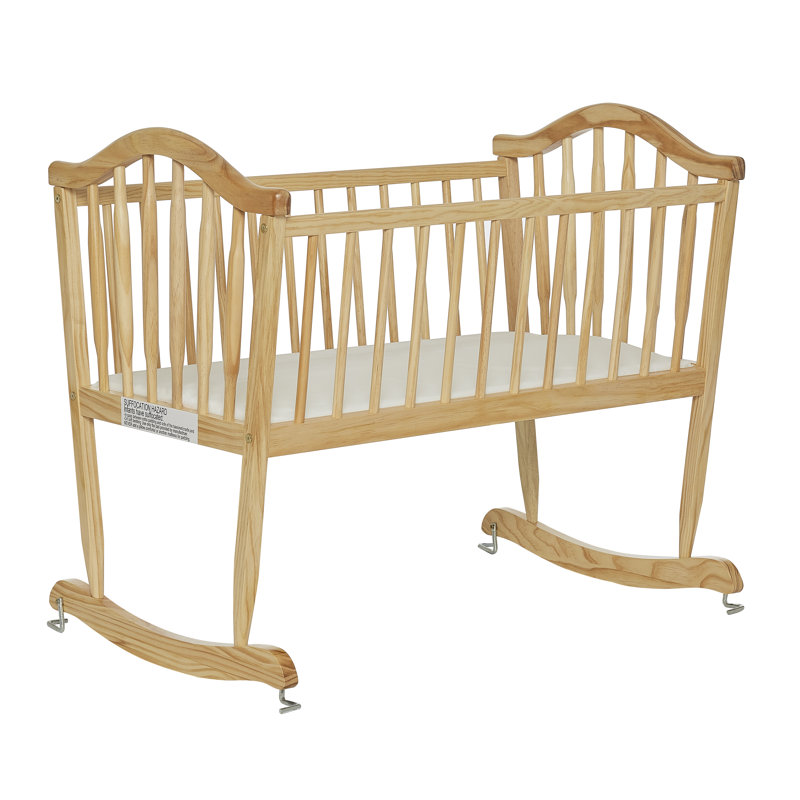 Rocking Cradle with Mattress, Natural