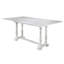 Table de salle à manger à tréteaux en bois d'hévéa Pauling-235202304