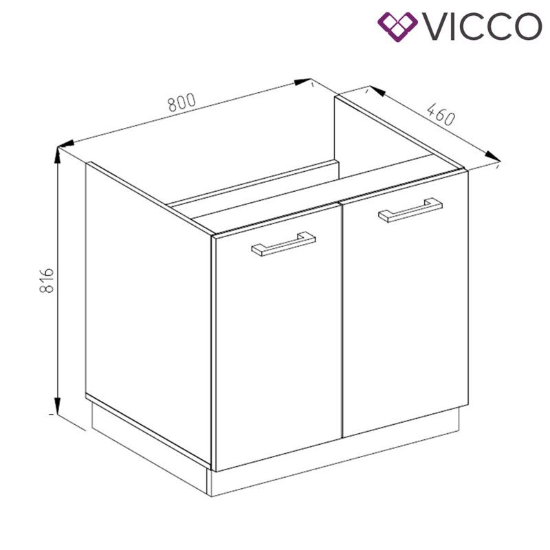 Menguc Matte Sink Unit, Sonoma