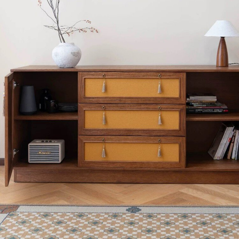 Buffet grande capacité rétro, 33.46" H x 62.99" W x 15.75" D