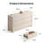 55” 6-Drawer Dresser With Large Storage, Chest of Drawers with Charging Station for Bedroom, Living Room, Light Oak