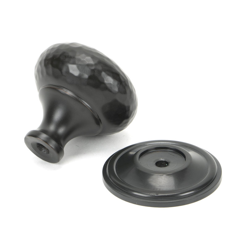 Hammered Mushroom 38mm Diameter Knob, Aged Bronze