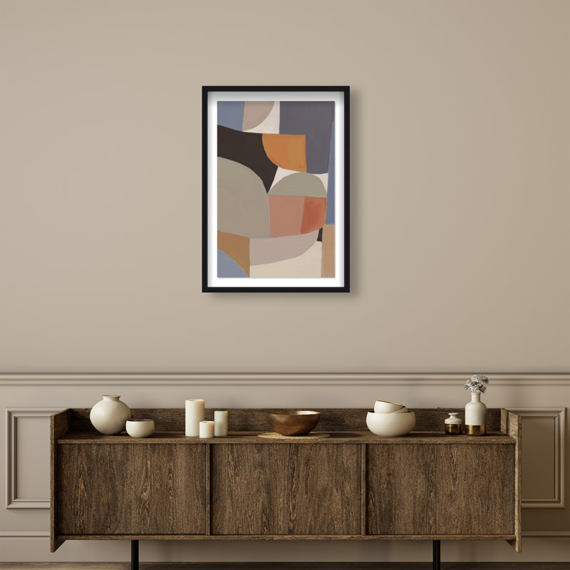 Muted Truth Shadowbox Abstract Print by Oliver Gal, Black Frame, 10 x 15, 25.5"H x 17.5"W, Black Shadowbox