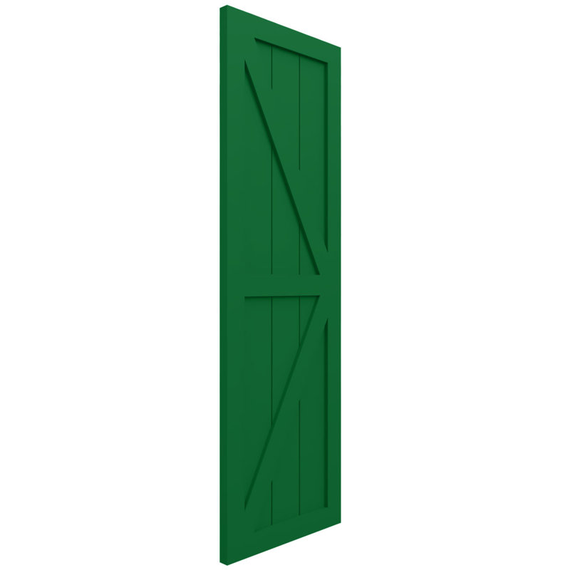 Deux volets de ferme EnduraCore Composite, L 15 po, H 44 po, Vert Guignet