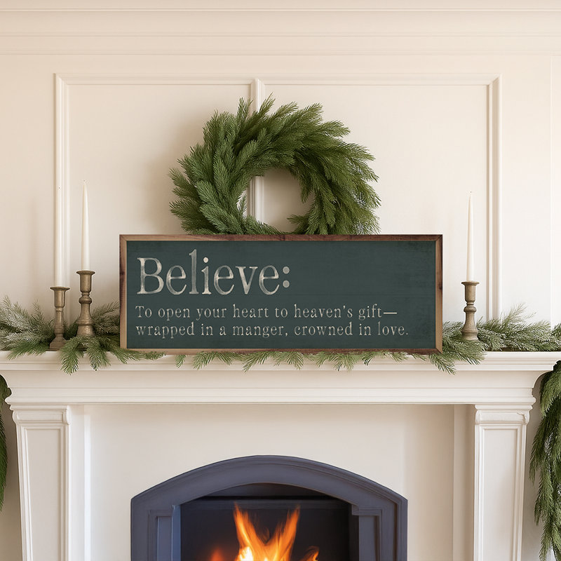 Believe Definition, 4" H x 12" W