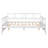 Full Size Wooden Daybed with Support Legs, Sofa Bed Frame with Storage Space, Solid Construction for Bedroom & Living Room, White-118487000