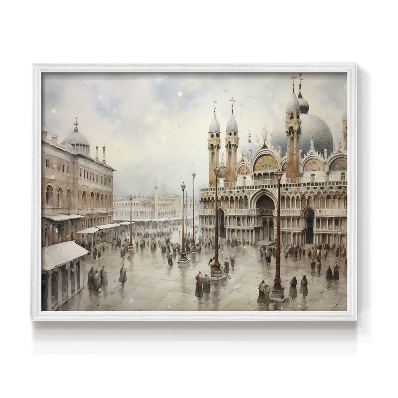 Chirstmas Art-CECXLIV -Impression encadrée - réversible, H 8 po x l 10 po, Blanc