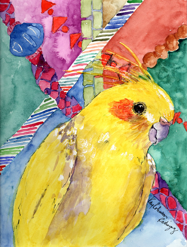 Cockatiel Drapeau De Jardin à 2 Côtés