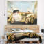 Tapisserie de machine d'or futuriste abstraite-28485665