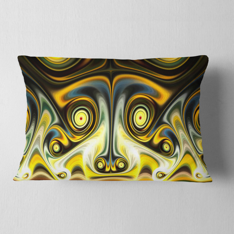 Coussin lombaire à motif abstrait fractal