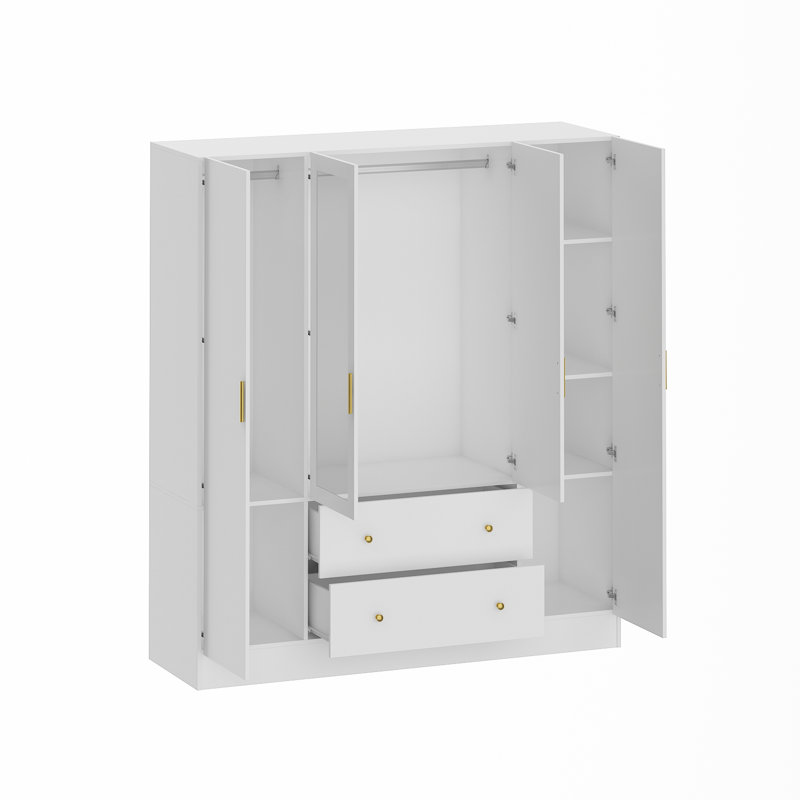 Armoire 4 portes 70,9 po Ragin, Blanc
