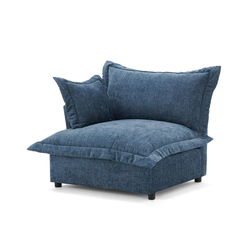 Upholstered Armchair, Navy