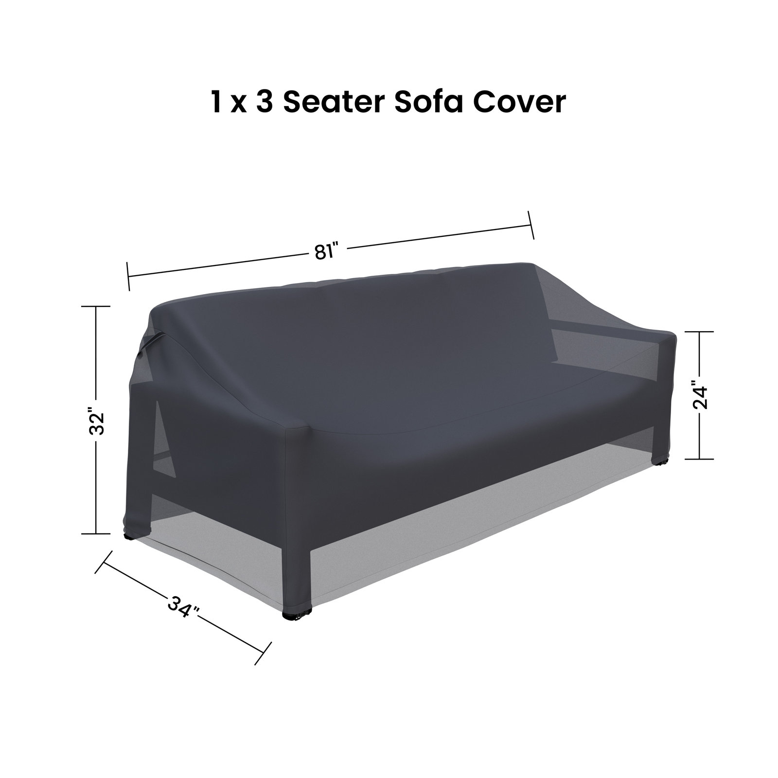 Townsend 80.3'' Wide Powder Coated Patio Sofa Cover