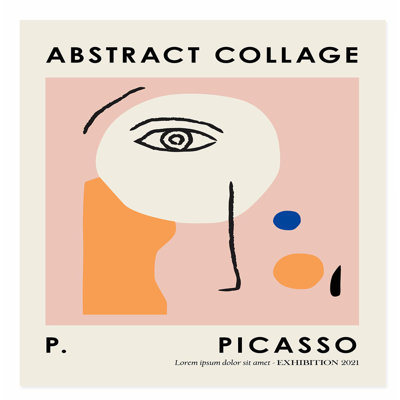 Abstract Picasso Abstract Figure I Modern Unframed Art Print