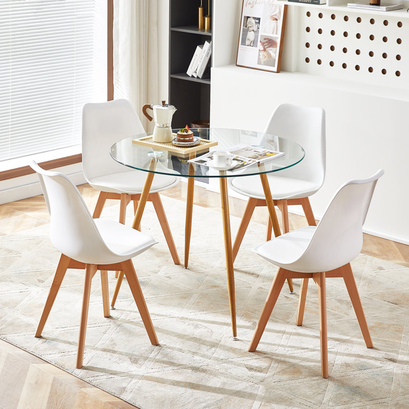 Ensemble repas pour 4 personnes Iresha, Chêne