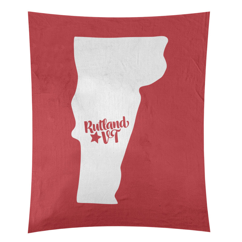 Tapisserie murale Rutland Vermont, H 27,5 po x l 37,5 po, Rouge