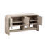 Buffet 60 "avec portes en losanges tissées et tablettes ouvertes - beige-1190347699