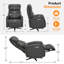 Fauteuil inclinable électrique à deux moteurs avec base pivotante, charge USB et de type C, similicuir-546516569