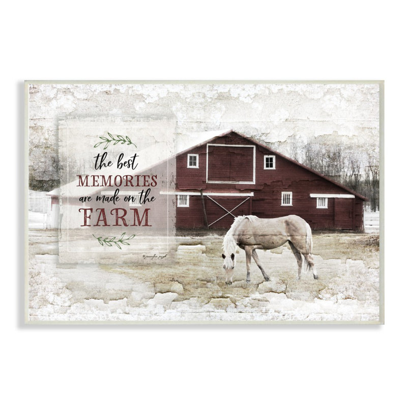 « farm souvenirs », photographie, Plaque murale, H 12 po x l 18 po x P 0,5 po