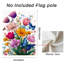Drapeau de jardin floral et papillon double face, 12 po x 18 po