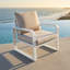 Chaise d'extérieur moderne simple en aluminium