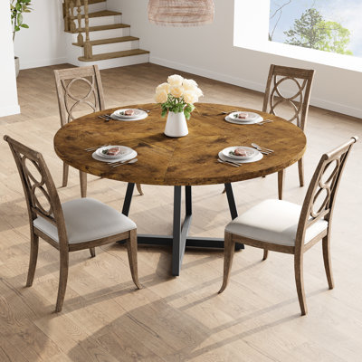 Metal Base Dining Table