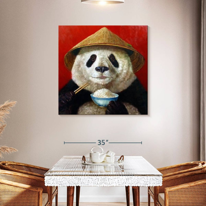 Crowle Panda Feast, 39" H x 39" W
