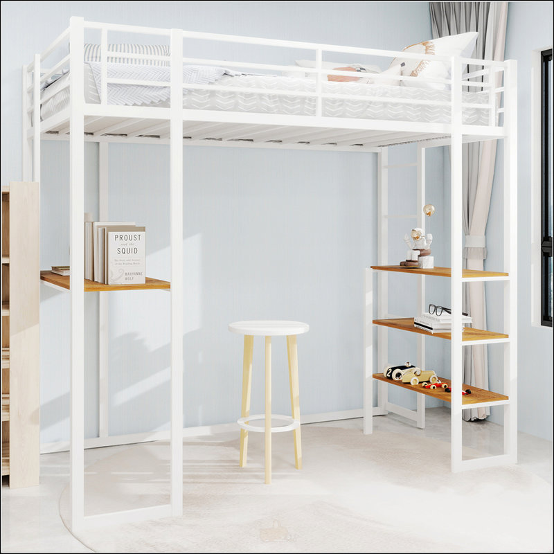 Iron Frame Bed With Bed And Table
