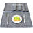 Cotton Dining Table Placemats With Decorative Stitched Edge  Rectangle Table Place Mats  (Set of 4)-1035878172