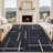 Modern Machine Washable Rug for Living Room Abstract Geometric Non Slip Ultra Thin Throw Rug Foldable Soft Stain Resistant Striped Accent Rug for Bedroom-1512361719
