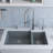 33.88'' L Double Bowl Granite Kitchen Sink-127889616