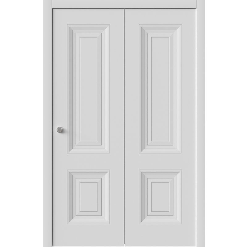 Garde-robe coulissante à portes pliantes ESSENTIAL 1222 Blanc, 48 po x 84 po