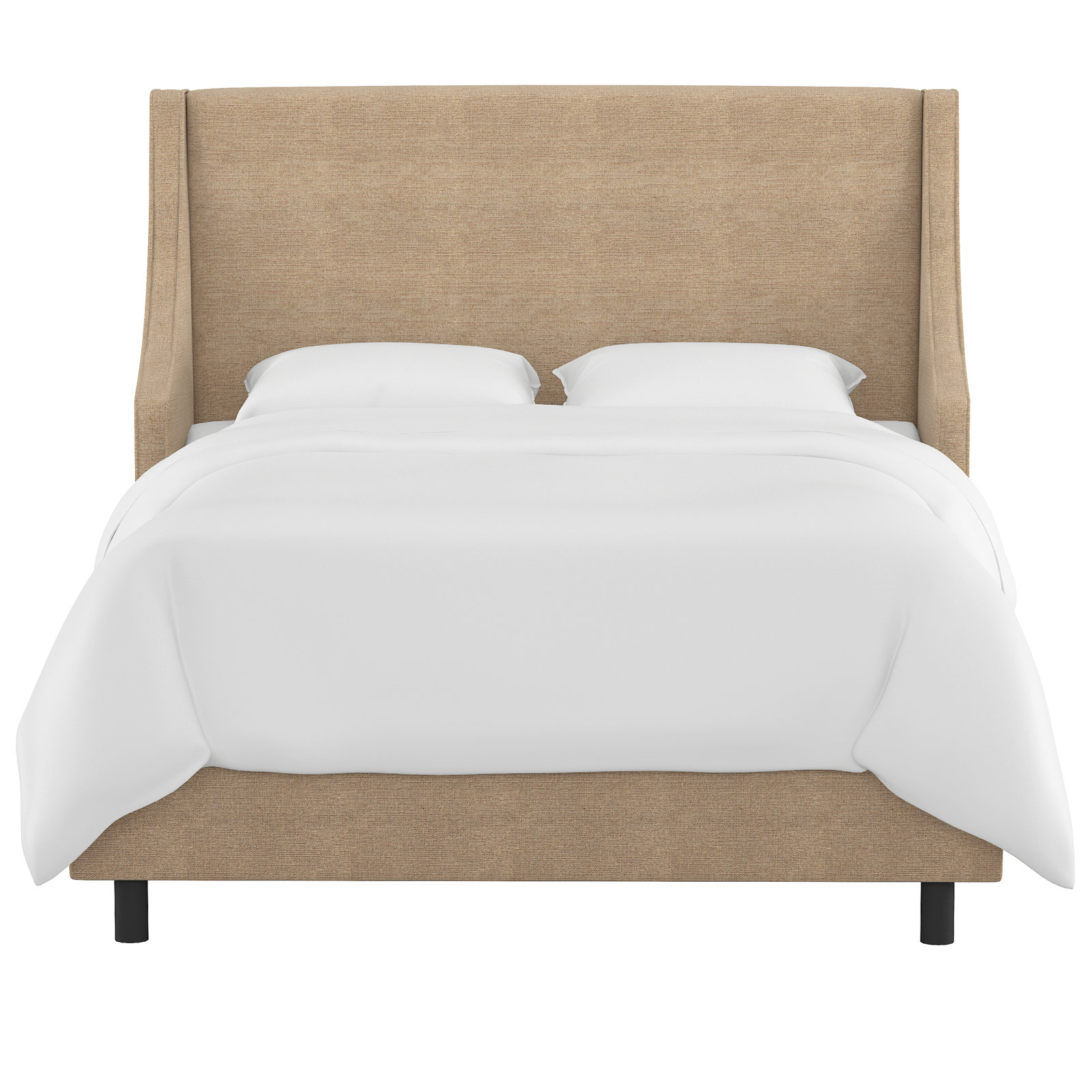 Bernadine Wingback Bed, Queen, Classic Sandstone Linen